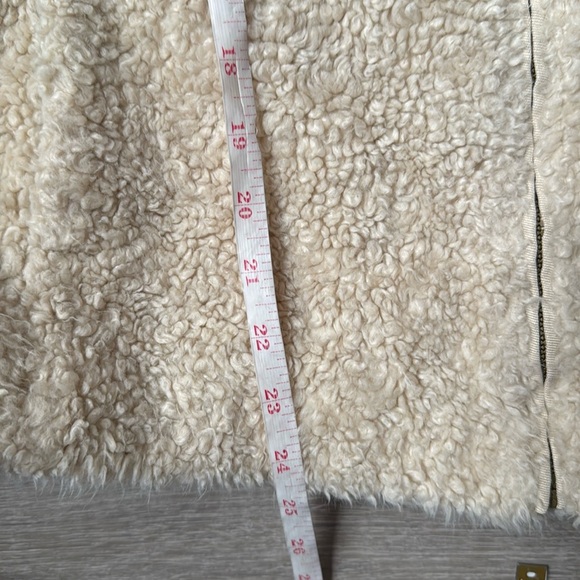 Pendleton Sherpa Jacket Ivory Blue Flannel Fuzzy Gorpcore Nature Small - Picture 10 of 10